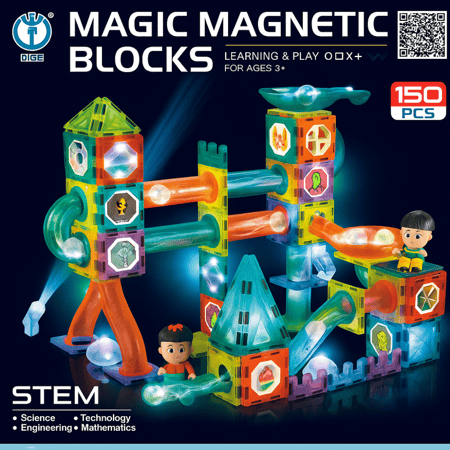 لعبة المكعبات المغناطيسية التعليمية 150 قطعة