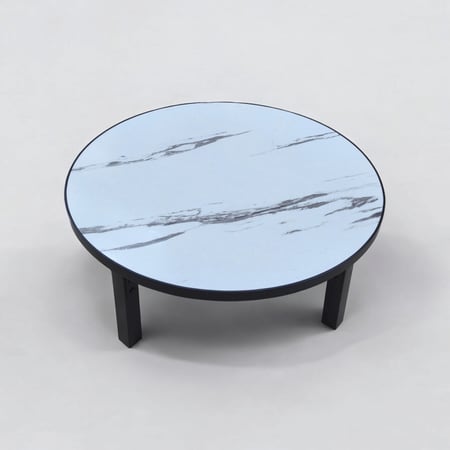 طاولة خدمة خشبية قابلة للطي رخامي ابيض