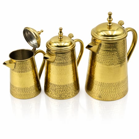 طقم 3دلة نحاسي لون ذهبي