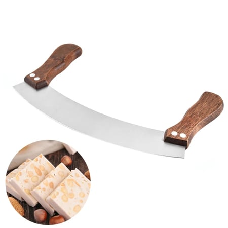 أداة تقطيع البيتزا يد خشب