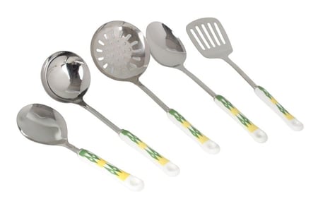 ملاعق طبخ غضار تراثية خضراء