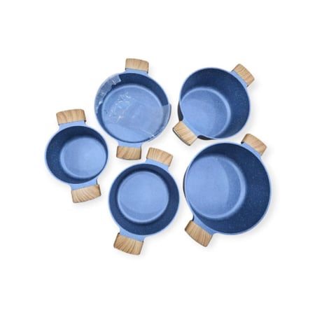 طقم قدور جرانيت 5 حبات ازرق اواني ماس افضل متجر اواني منزلية