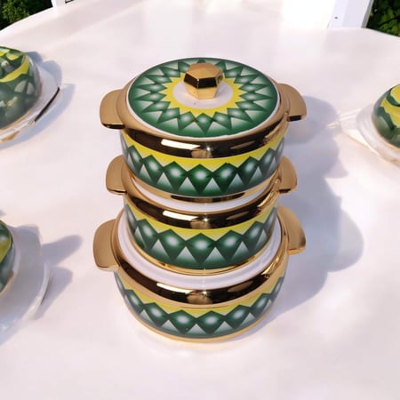 طقم حافظات طعام غضار الاخضر