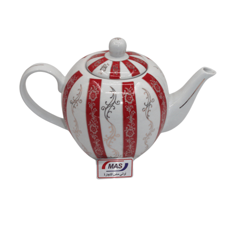 إبريق برسلان شاي فاخر بتصميم كلاسيكي اللون الاحمر بعدة احجام مختلفة