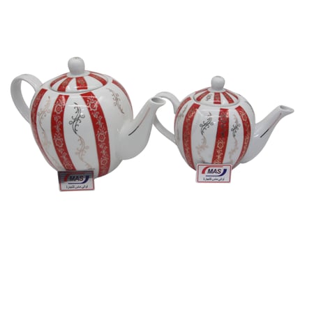 إبريق برسلان شاي فاخر بتصميم كلاسيكي اللون الاحمر بعدة احجام مختلفة