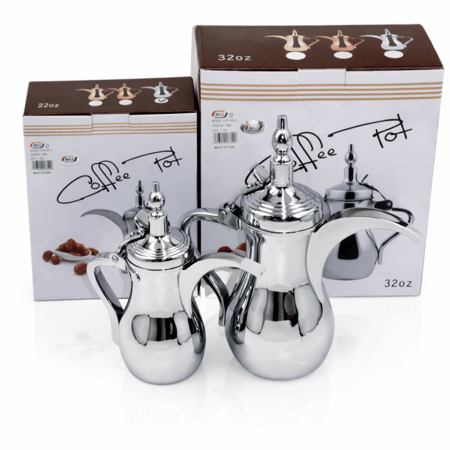 دلة فخامة القهوة العربية الملكية الأصلية – رفاهية في كل فنجان متعدد الاحجام