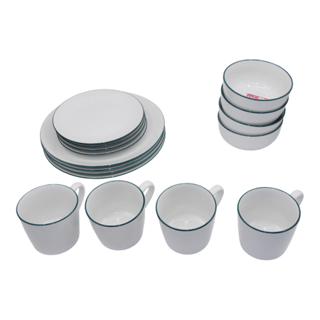 طقم تقديم سيراميك ١٦ قطعة للمائدة العصرية والأنيقة