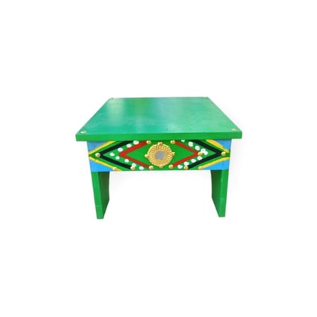 كرسي تراثي اخضر خشبي