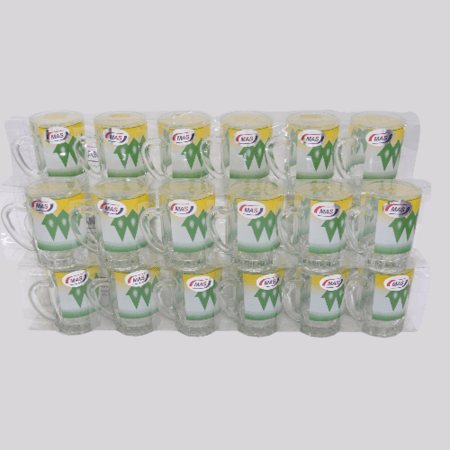 علبة 6 بيالة شاي غضار