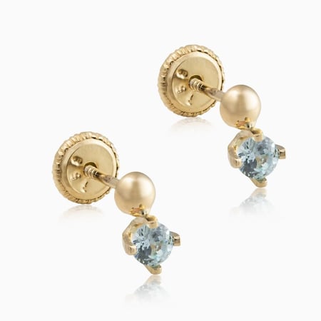 اقراط لحديثي الولادة لمواليد شهر مارس