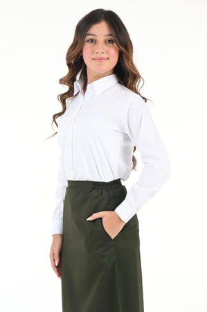 تنورة متوسط زيتي 13111 نص مطاط