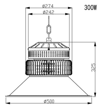 كشاف هناجر و مستودعات لون الانارة ابيض 200 واط