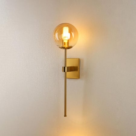 إضاءة لوميا جدارية لون ذهبي تصميم مميز وجميل إنارة جدارية عصرية وراقية.