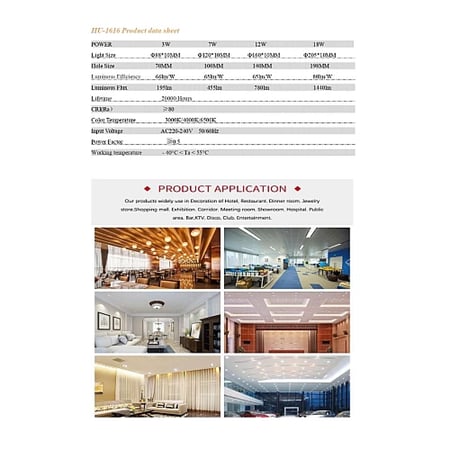 لمبة ليد بنل دفن سقف جبس مقاس 20 سم 18 واط الوان متعددة