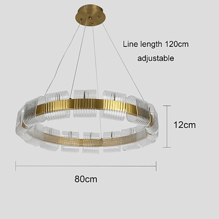 نجف مودرن زيتي مع 3 اضاءات 42 واط قطر 80 سم