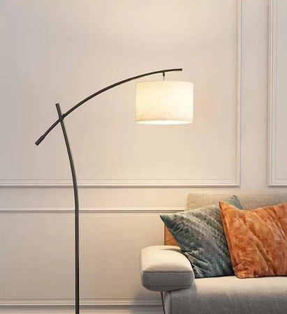 أباجورة أرضية مودرن سوداء بارتفاع 168 سم