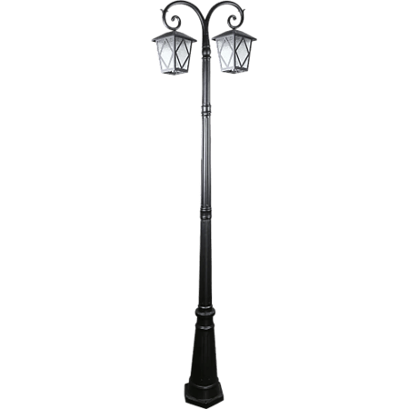 فانوس حديقة 2 متر و20 سم ثلاثي اسود صغير