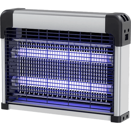 مصيدة ناموس كهربائي غطاء فضي مع اسود 2*10 واط