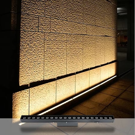 كشاف مسطرة اصفر جداري متحرك 30 سم 10 واط عدسة