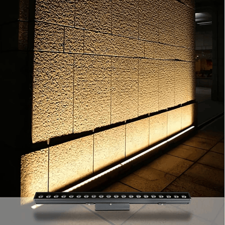 كشاف مسطرة اصفر جداري متحرك 30 سم 10 واط عدسة