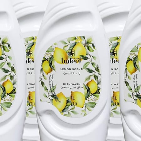 صابون الصحون 6 عبوات هفيف 1 لتر برائحة ليمون تنظيف عميق وإزالة الدهون