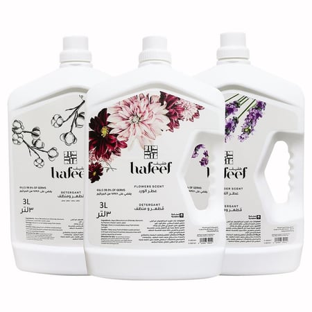 مطهر ارضيات 3 عبوات هفيف 3 لتر الروائح رائحة الحرم الورد اللافندر