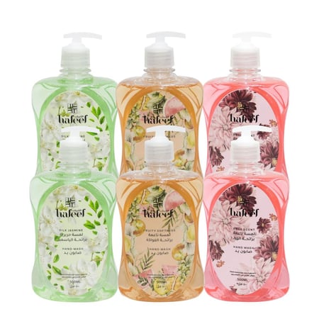 هفيف صابون اليدين 500 مل روائح متنوعة كرتون 6 عبوات