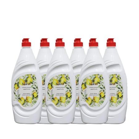 هفيف سائل غسيل الصحون 1 لتر ليمون كرتون 6 عبوات