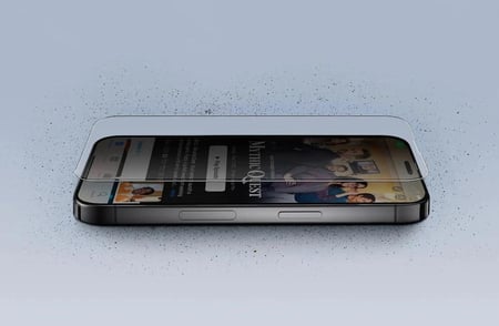 ستيكر حماية شاشة ايفون شفاف عالي النقاء مع طبقة لقافة