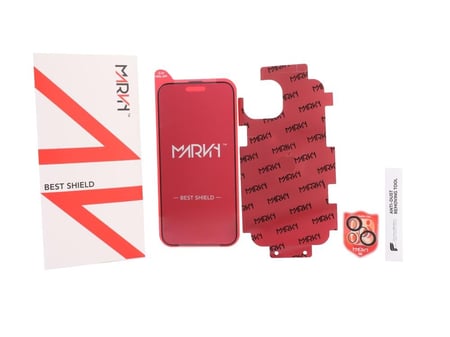 مكونات بكج حماية آيفون 14 من مارفن ستيكر حماية شاشة تغليف حراري عدسات