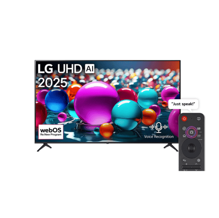 تلفزيون من إل جي بشاشة ٦٥ بوصة، بدقة 4K، موديل 65UT80006LB، بتقنية UHD