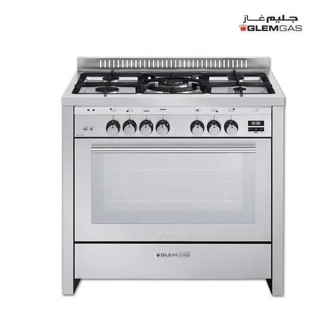 "مطبخ جليم غاز 60*90 (5) شعلات كهرباء ، مروحة سطح الطهي سيراميك - أستيل"