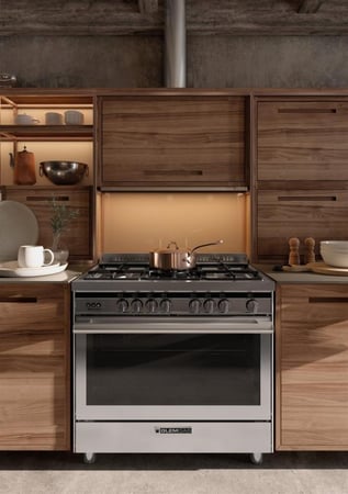 فرن غاز جليم جاز، 60*100 سم، 5 عيون، ستيل، متعدد الوظائف، أمان تام، مع مروحة، إيطالي - موديل ST167GIFSMF