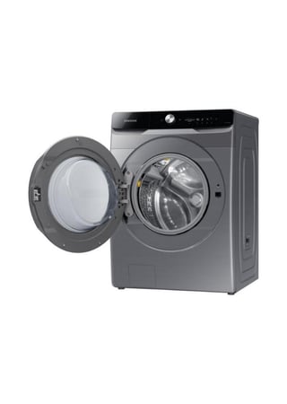 غسالة ومجفف تحميل أمامي من سامسونج، سعة 18 كجم/11 كجم، محرك دفع مباشر، واي فاي، لون ستانلس ستيل