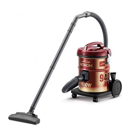 مكنسة كهرباء هيتاشي، برميل، 15 لتر، 1600 واط، أحمر - موديل CV-940YWR