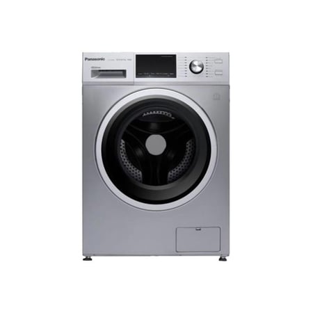 غسالة باناسونيك، تعبئة أمامية، غسيل 12 كيلو، تنشيف 8 كيلو، انفرتر، فضي - موديل NA-S128M4LSA