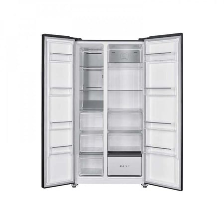 جنرال سوبريم ثلاجة دولابي بابين 581 لتر 20.5 قدم انفرتر أسود ستيل GS1090SSI