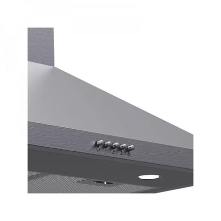 جنرال سوبريم شفاط مدمج جداري مع مدخنة تصميم هرمي 60 سم معدل الشفط 450 م³/ساعة 3 سرعات ستانلس ستيل GSCH60FS