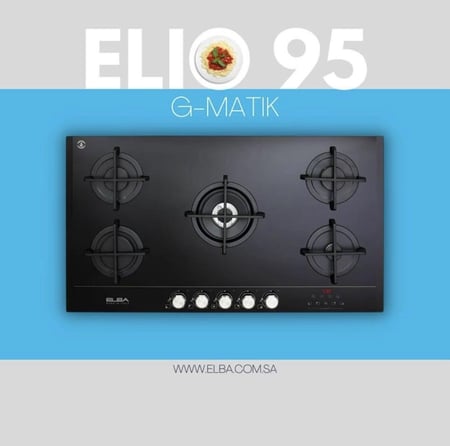 سطح بلت ان إلبا اليو، اكتروني، 5 شعلة، 90 سم - موديل ELIO 95 G-MATIK