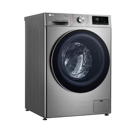 غسالة LG، أمامية، 10.5 كجم، تجفيف 7 كجم، 100%، فضي - موديل WSV1107XMT