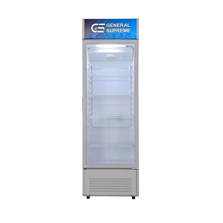 جنرال سوبريم ثلاجة عرض باب واحد زجاجي 338 لتر أبيض GS-352X