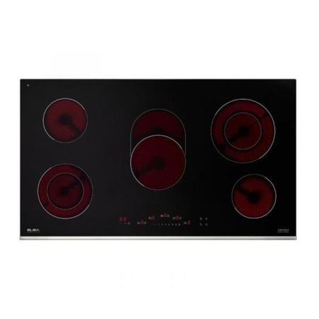 سطح كهرباء بلت ان سيراميك إلبا، 5 عيون، 90 سم، اللون أسود - موديل EVC905XF
