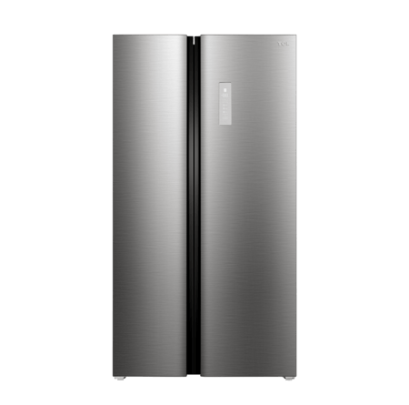 تي سي ال ثلاجة دولابي بابين جنباً بجنب , 17.2 قدم, 488 لتر, فضي , P635SBSX