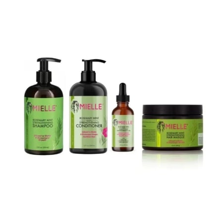 مجموعة اكليل الجبل والنعناع للشعر4 قطع