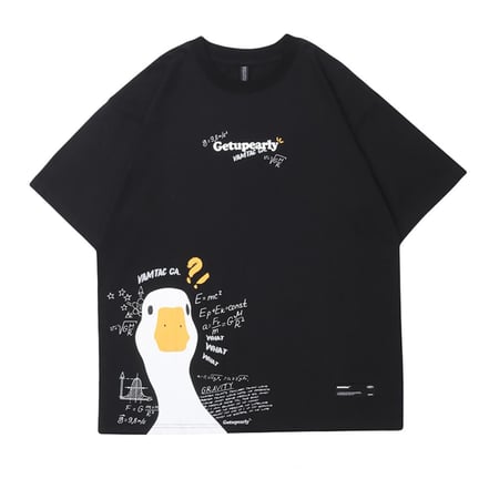 تي شيرت بأكمام قصيرة بنمط بطة للزوجين ، توب لطيف وغير رسمي ، تصميم صيفي جديد