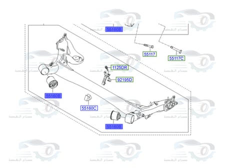 551603X000 جلبة كمر خلفي هيونداي النترا اصلي