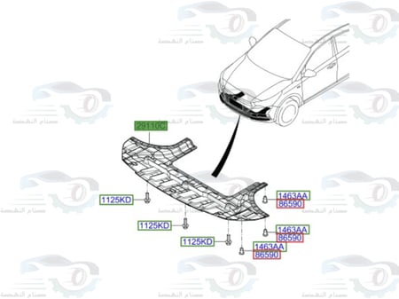 29110H6000 بطانة تحت المكينة اكسنت 2020 اصلي