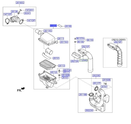 281103X000 قربة هواء كاملة النترا 2012 م/2.0 اصلي