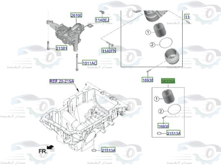 263502T000 فلتر زيت جنسس اصلي