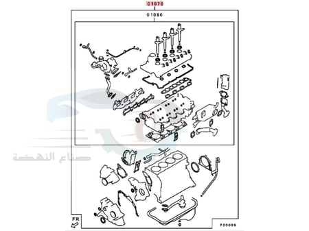 1000A407 طقم وجيه مكينة كامل ميتسوبيشي L200 اصلي